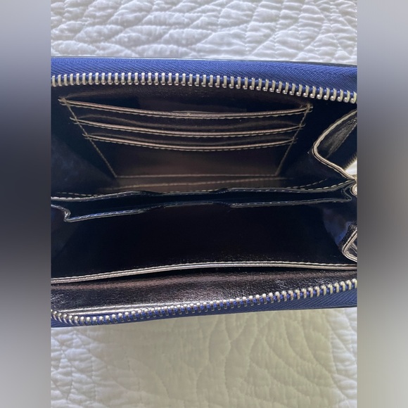 NWOT Women’s Stella & Dot Wristlet Wallet Covalr Blue with Silver hardware - Picture 5 of 8